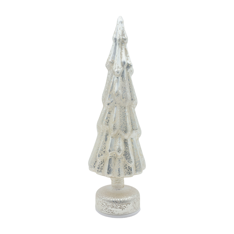 10×35cm Rothlach Clear Glass Crann Nollag le Te stiúir Glow