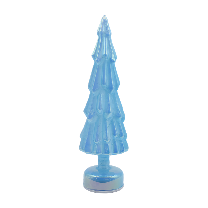 10×35cm Rothlach Clear Glass Crann Nollag le Te stiúir Glow