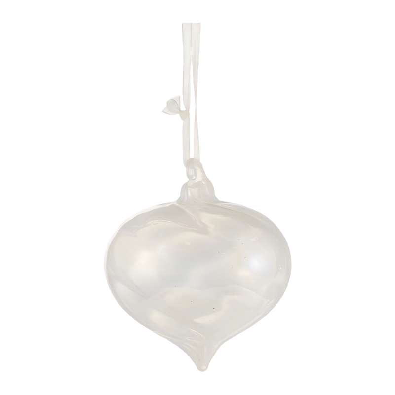 Liathróid Bauble Gloine Nollag Gloine Nollag 8cm Swirl Iridescent