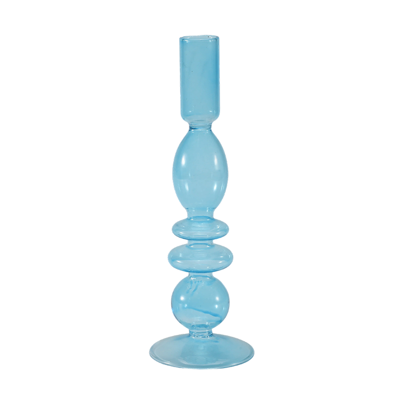 Bailiúchán Sealbhóir Coinnle Gloine 18cm Dathúil