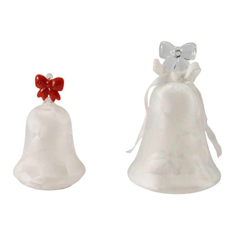 Mearcair Gloine Aingeal Figiúr / Frosted / Glitter Maisiúchán Bell Gloine (le LED)