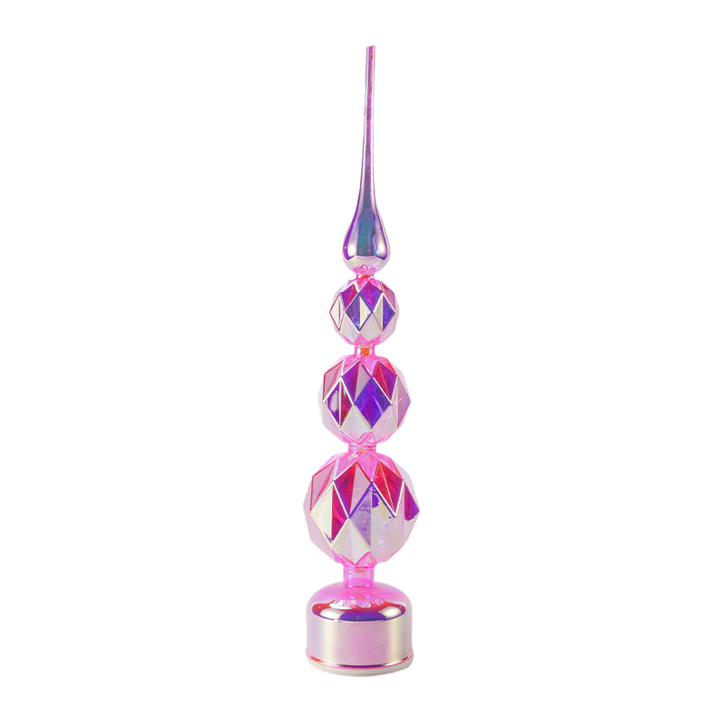 Iridescent Crystal LED Tower Decor / Snowman Crann Nollag Tábla Solas