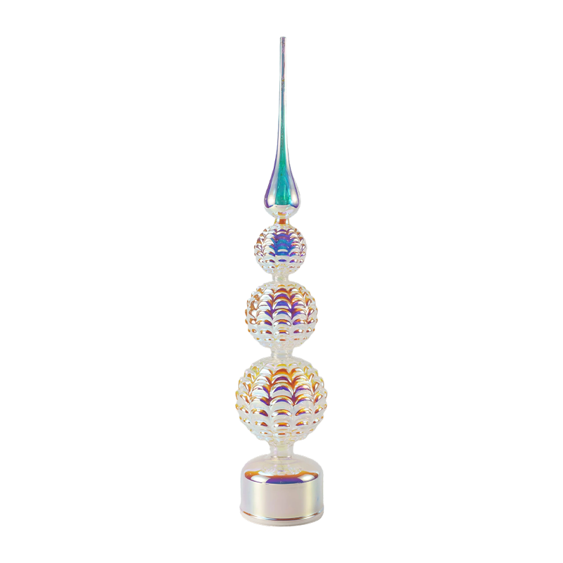 Iridescent Crystal LED Tower Decor / Snowman Crann Nollag Tábla Solas