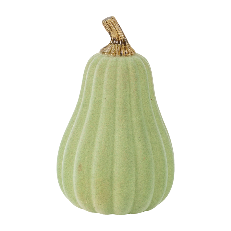Gourd Piorra-chruthach Flocked / Maisiú Pumpkin Glitter Miotalach