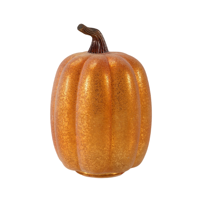 Gourd Piorra-chruthach Flocked / Maisiú Pumpkin Glitter Miotalach