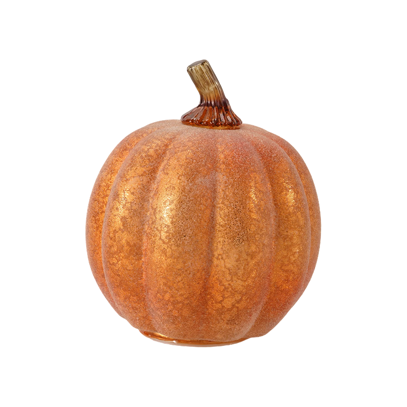 Gourd Piorra-chruthach Flocked / Maisiú Pumpkin Glitter Miotalach