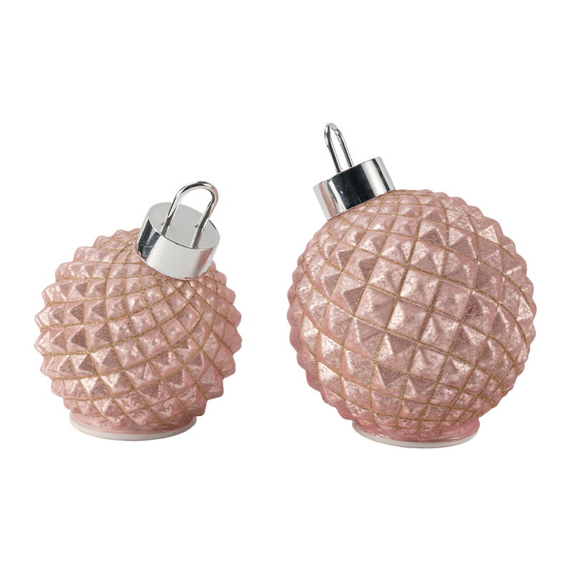 Gloine Uigeacht Bauble Nollag (Stíleanna Cuilteáilte Ribeach / Diamond)