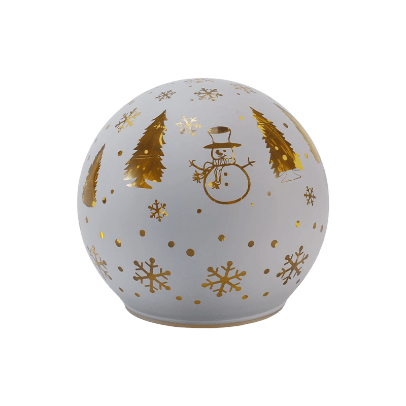 Solas cruinne Gloine Fhéile (Iridescent / Crann Nollag / Radharc Oíche / Stíleanna Fear Sneachta)