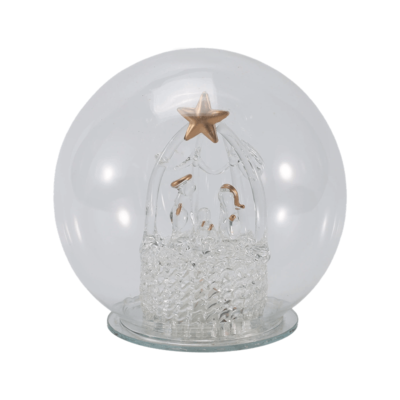 Cloche Gloine Fhéile & Solas Globe (Aingeal / Nativity / Crann Nollag / Stíleanna Foraoise Fianna)