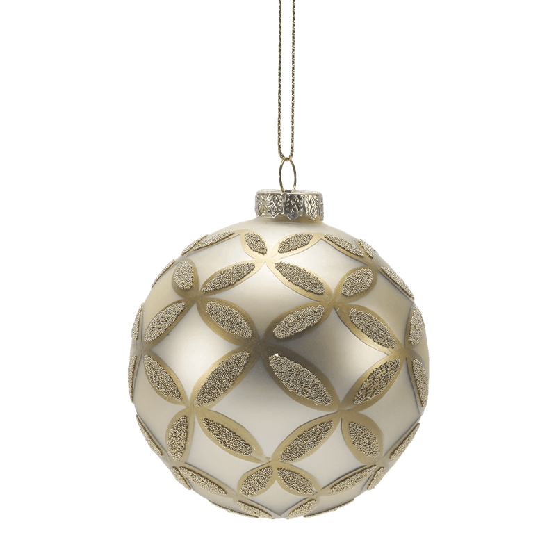8*8*8 m Gloine Glitter Lámhphéinteáilte Bauble Nollag