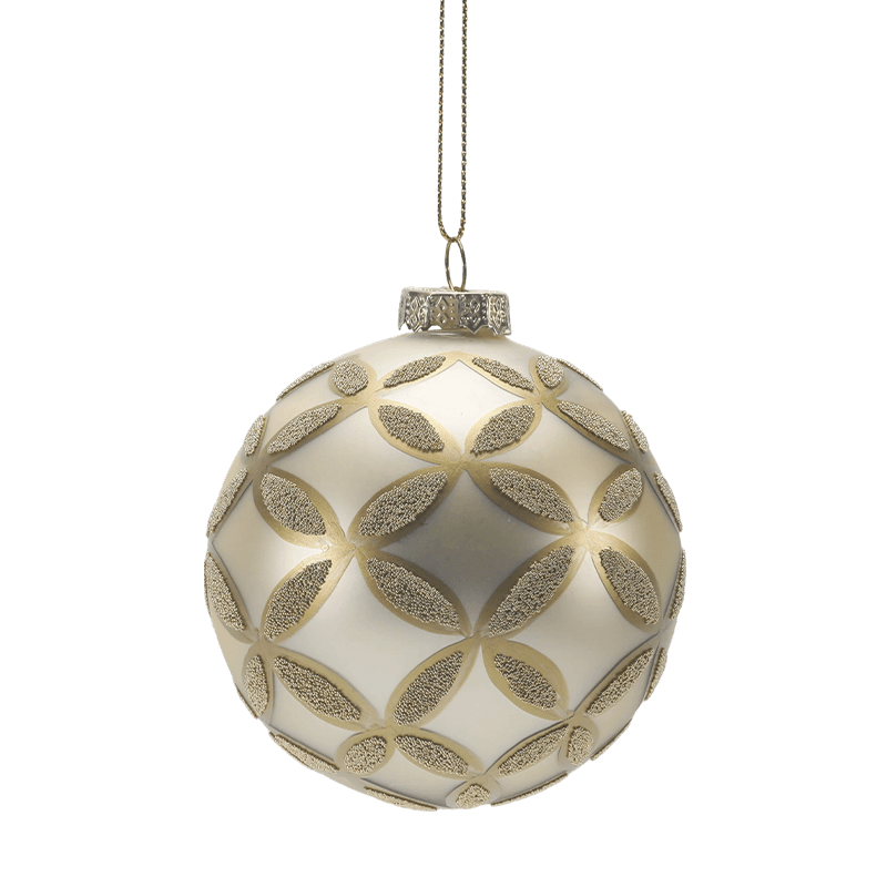 8*8*8 m Gloine Glitter Lámhphéinteáilte Bauble Nollag