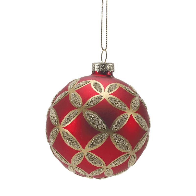 8*8*8 m Gloine Glitter Lámhphéinteáilte Bauble Nollag