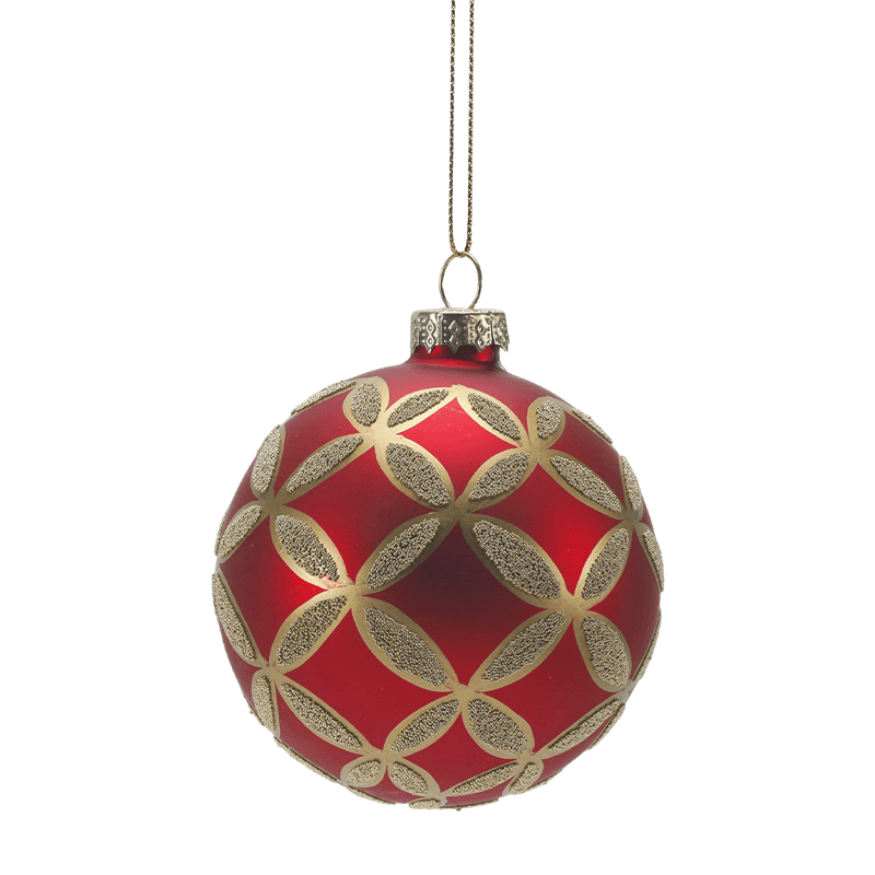 8*8*8 m Gloine Glitter Lámhphéinteáilte Bauble Nollag