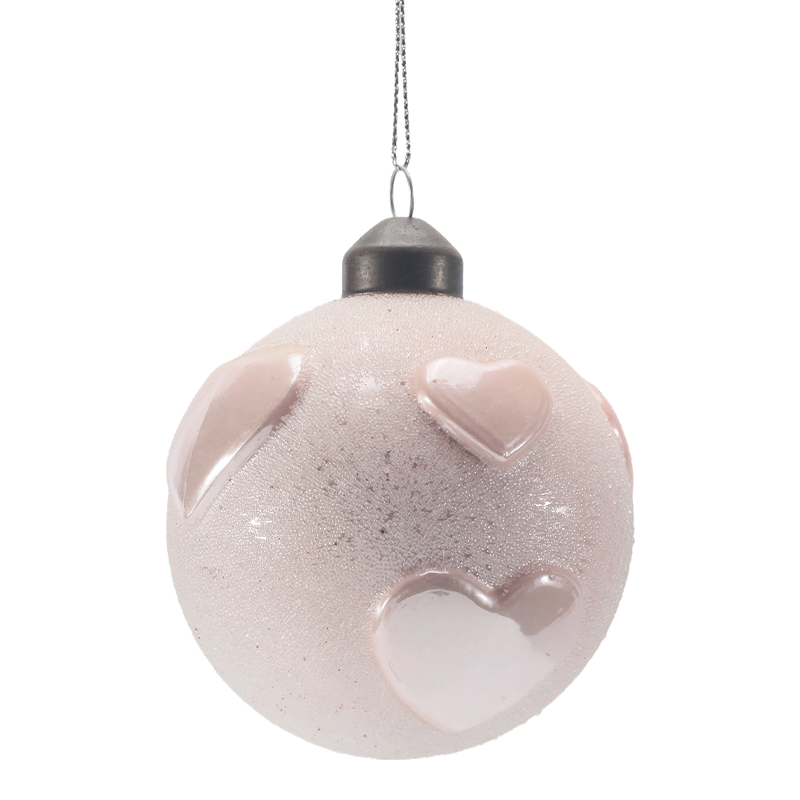 888 cm Gloine Hand-Séidte Bauble Nollag