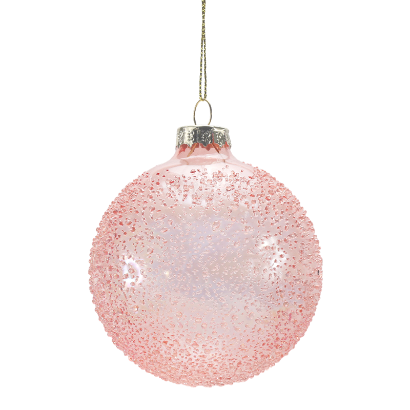 888 cm Gloine Hand-Séidte Bauble Nollag