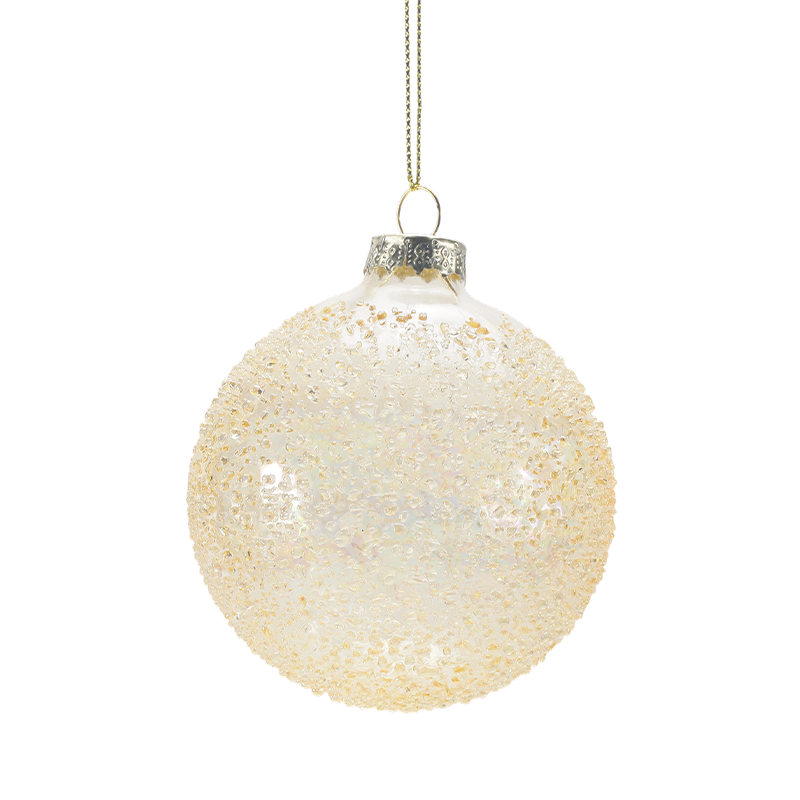 888 cm Gloine Hand-Séidte Bauble Nollag