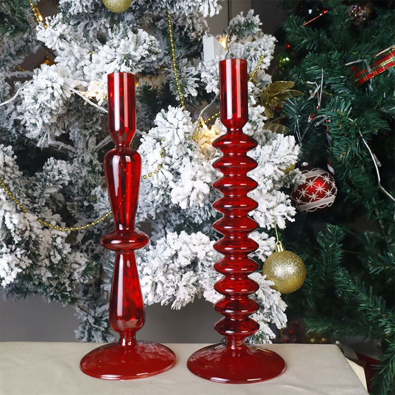 18cm Gloine Hand-Séidte Sealbhóir Coinneal Saoire Maisiúchán Tábla