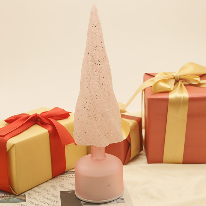 10×33 cm & 10×38 cm Méideanna Crann Nollag Gloine Rothlach Fhéile le Soilse faoi stiúir